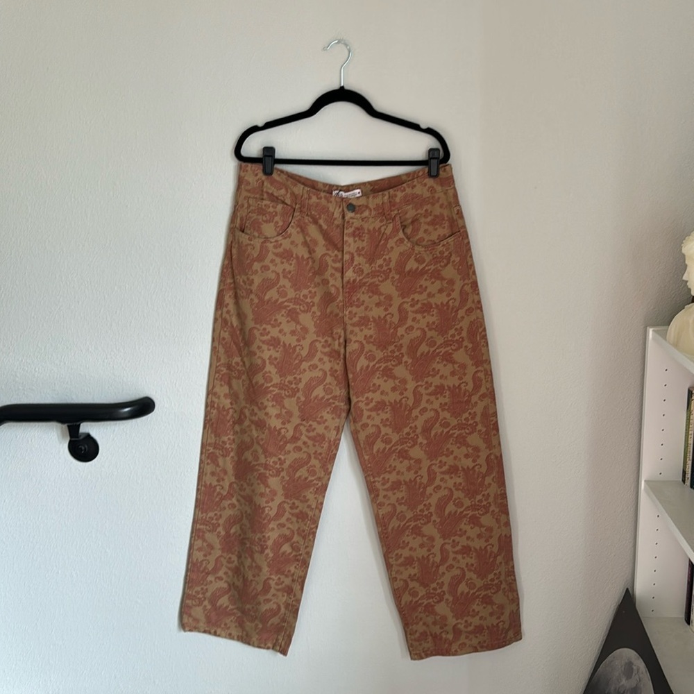 Western 70s Paisley Print Denim